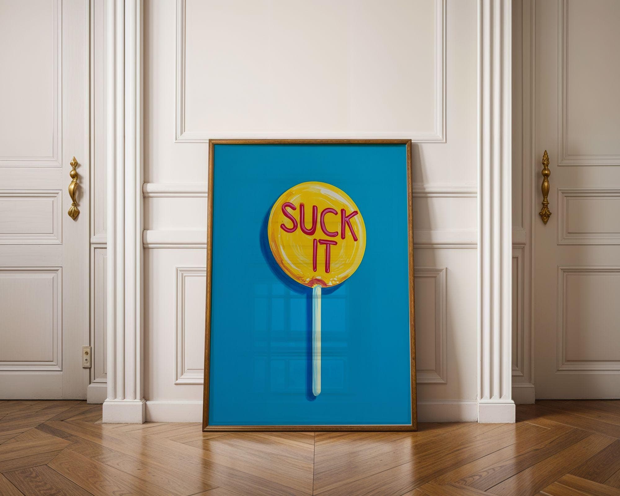Pop Art Lollipop Print, Funny Quote Wall Art, Dorm Room Wall Art, Sassy Funky Poster,  Quirky Kitchen Decor, Modern Retro Candy Print