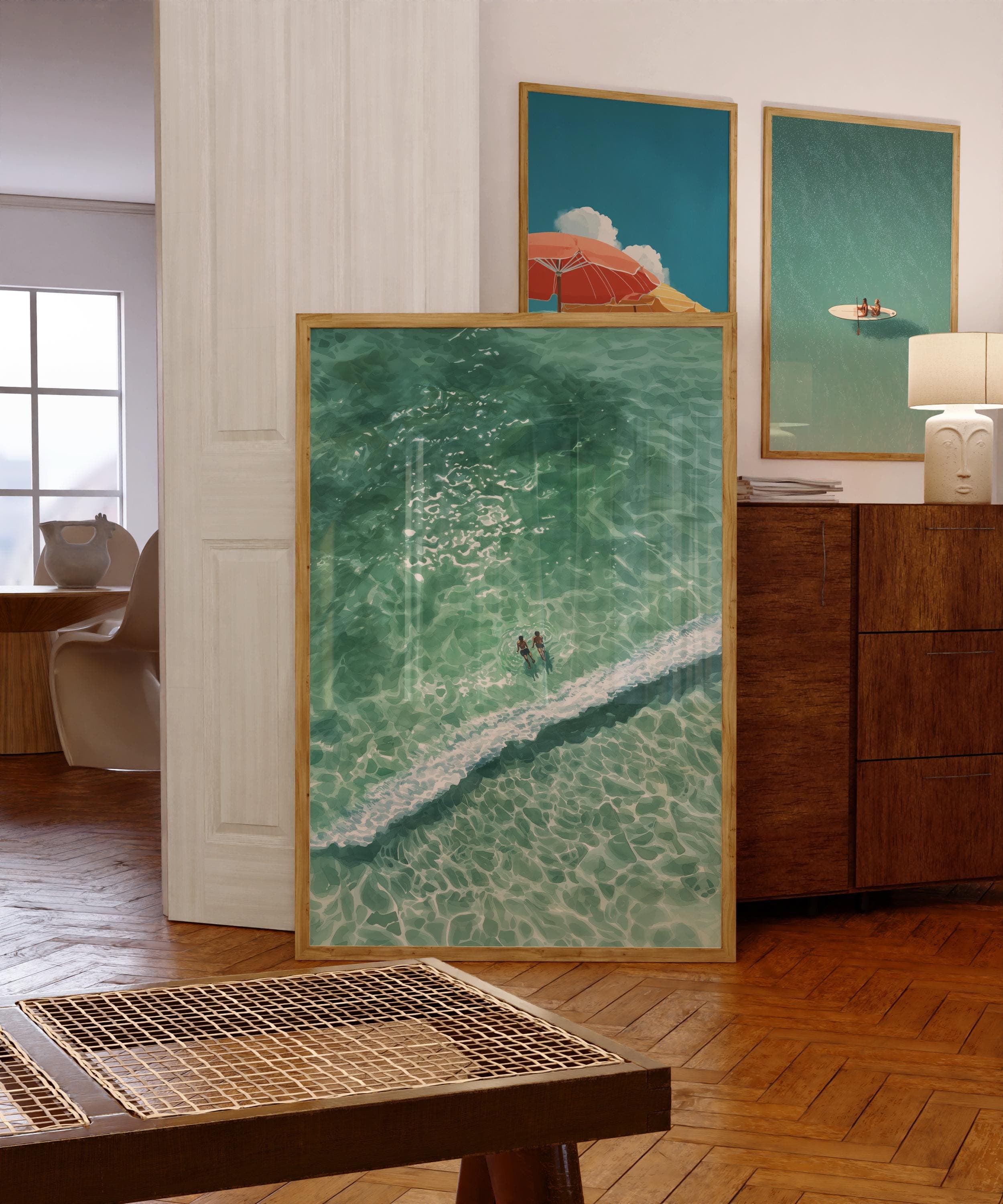 Turquoise Sea Wall Decor, Aerial Beach Poster, Digital Download, Beach House Art Print, Modern Ocean Poster, Tropical Beach Art, Seaside Art