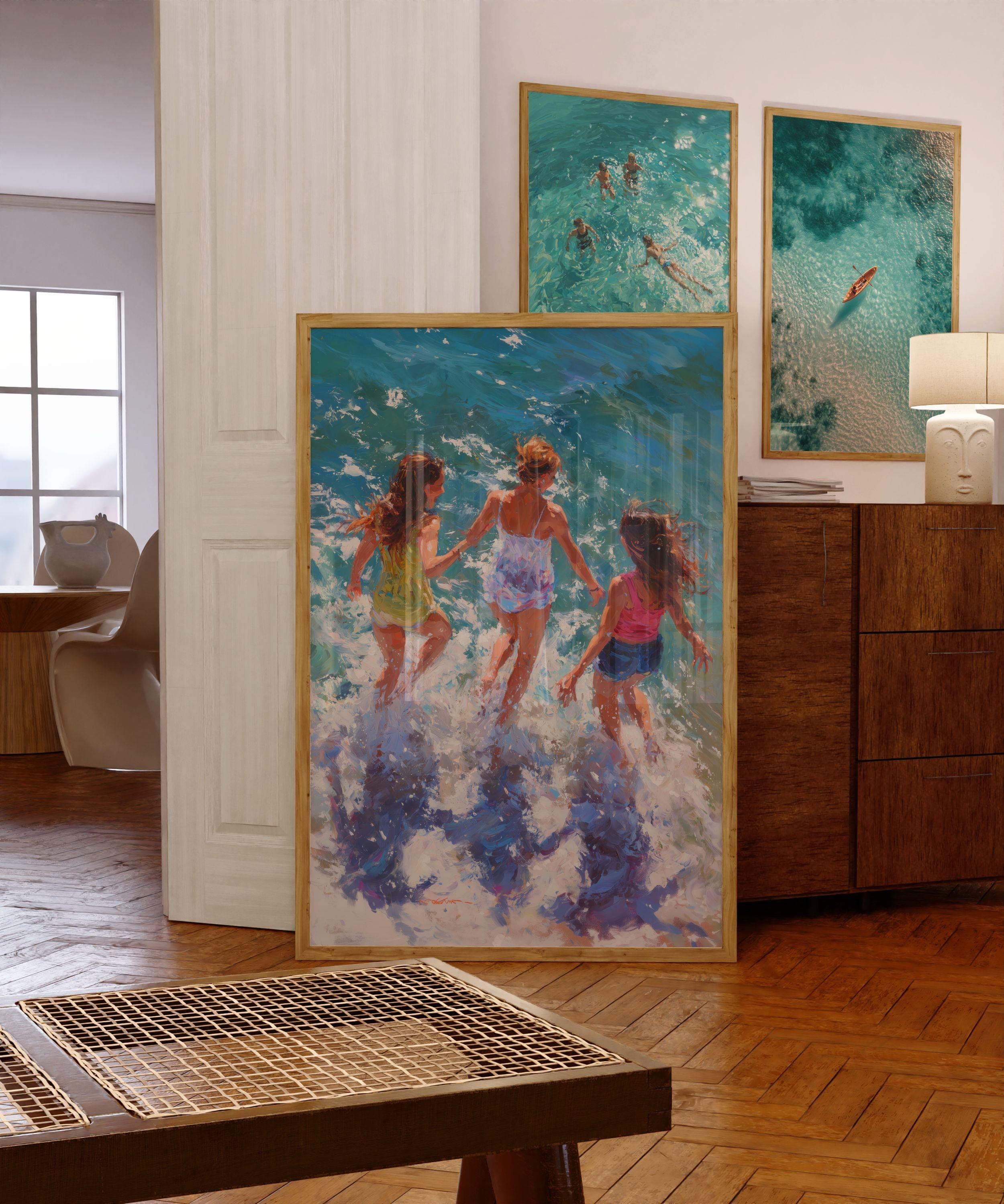 Beach Wall Art, Coastal Wall Decor, Blue Ocean Wall Art, Summer Decor, Beach Scene Wall Decor, Turquoise Sea Art Print, Seascape Painting