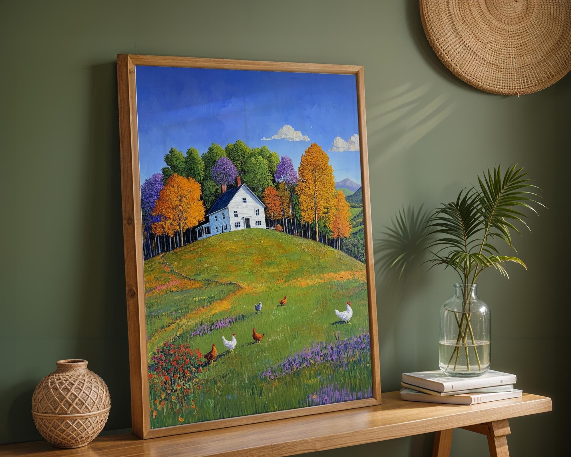 Farmhouse Wall Art, Rustic Wall Art, Pastoral Landscape Art, Country Cottage Wall Art, Farm Life Poster, Country House Wall Art Print - view 3