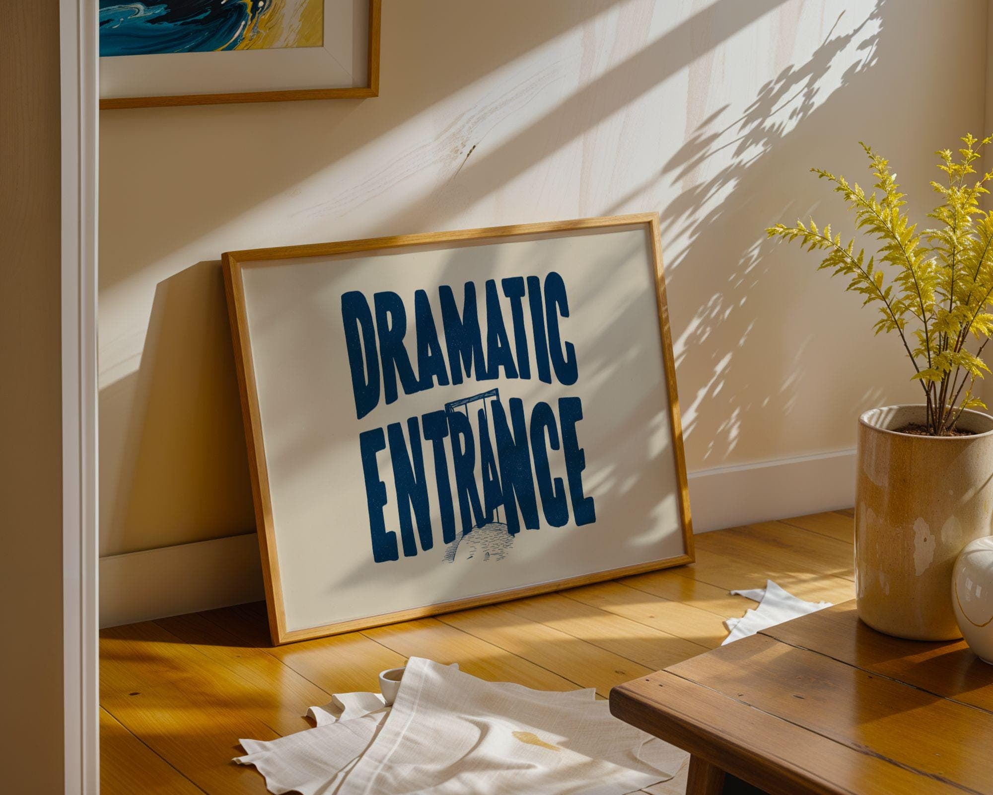 Dramatic Entrance Wall Art, Funny Quote Poster, Bold Door Poster, Funny Wall Quote, Modern Quote Wall Art, Gallery Wall Typography - view 2