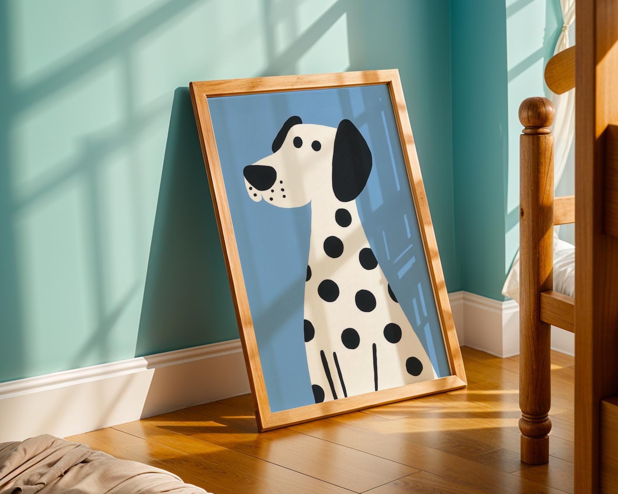 Dalmatian Dog Wall Art, Cute Animal Print for Kids Room, Nursery Decor, Gender Neutral Toddler Room Dalmatian Poster, Nurserywall Art - view 7
