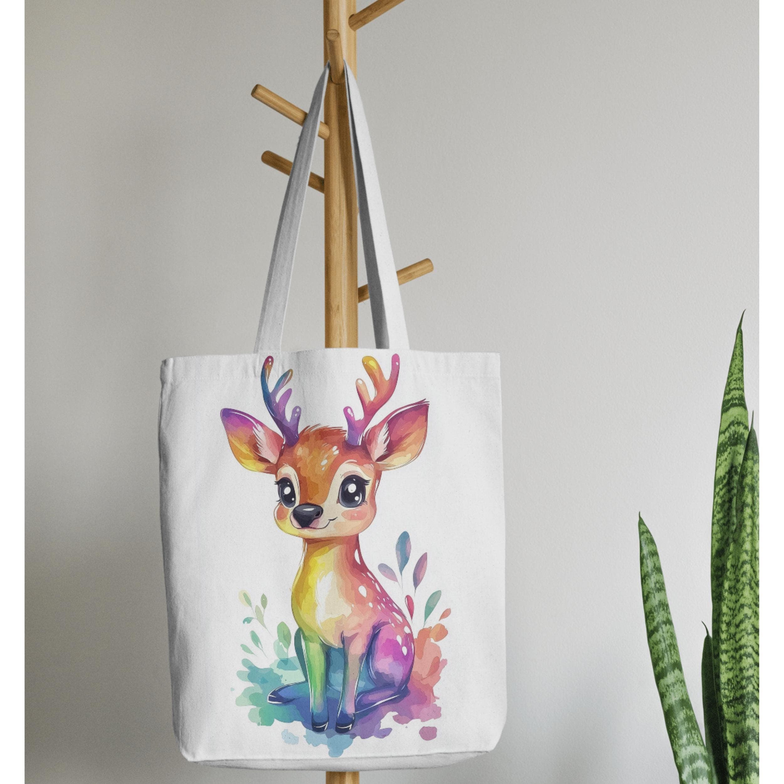 Watercolor Rainbow Animals Clipart, Colorful Animals Design, Cute Animals PNG, Safari Animals PNG, Commercial Use, Colorful Cute Animals - view 7