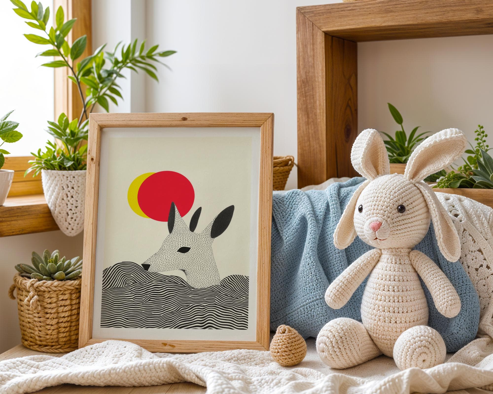 Abstract Animal Art, Kangaroo Wall Art, Printable Animal Art, Abstract Wall Art, Kangaroo Poster, Kangaroo Lover Gift, Animal Wall Art - view 7