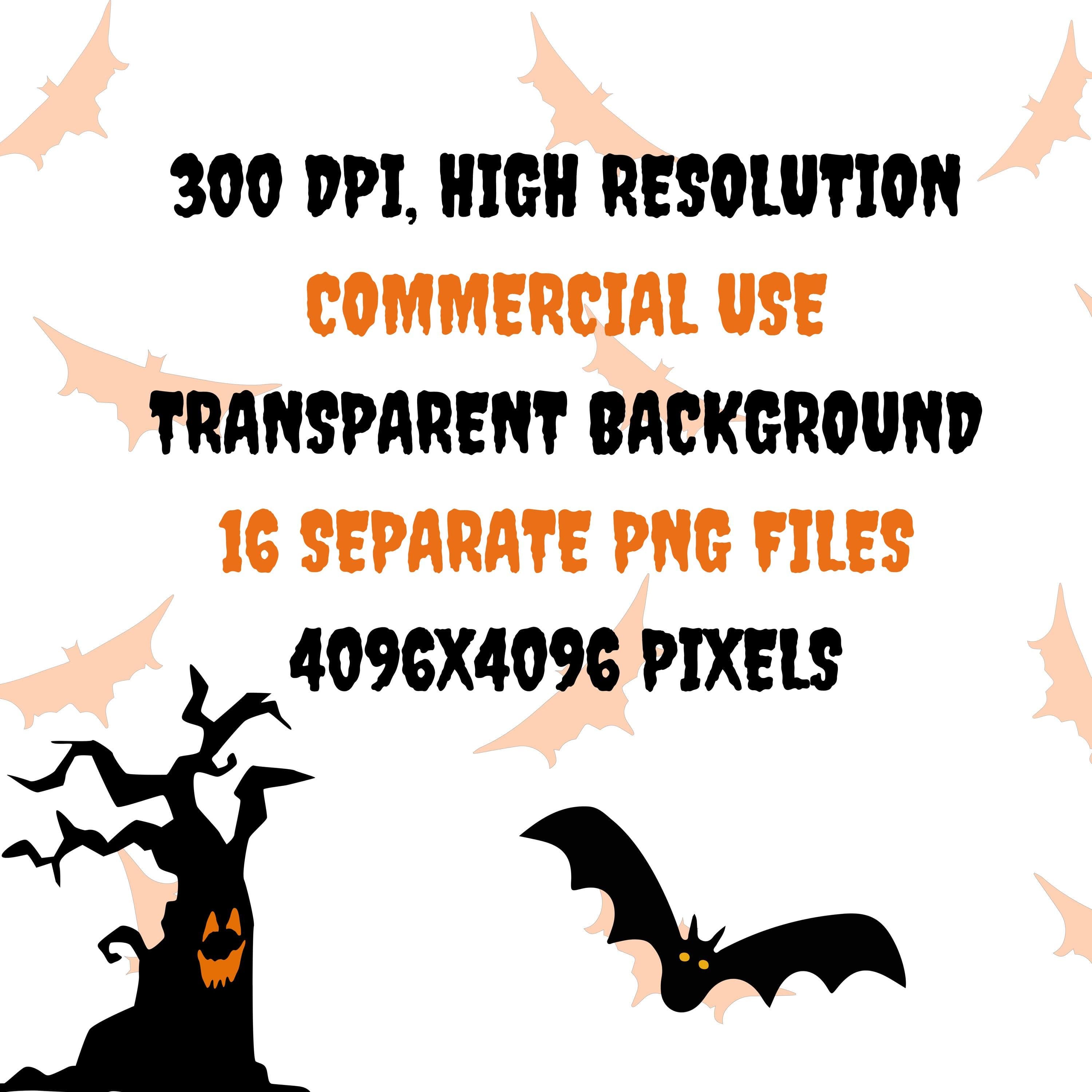 Watercolor Cute Halloween Collection Clipart, 16 PNG Halloween Clipart, Spooky Clipart, Happy Halloween Clipart, Pumpkin PNG, Commercial Use - view 6
