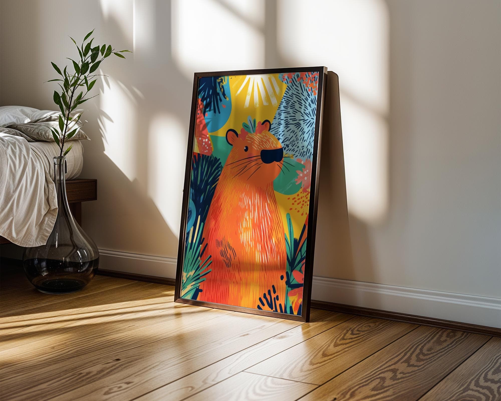 Tropical Capybara Art Print ā Colorful Jungle Boho Decor (Digital Download) - view 6