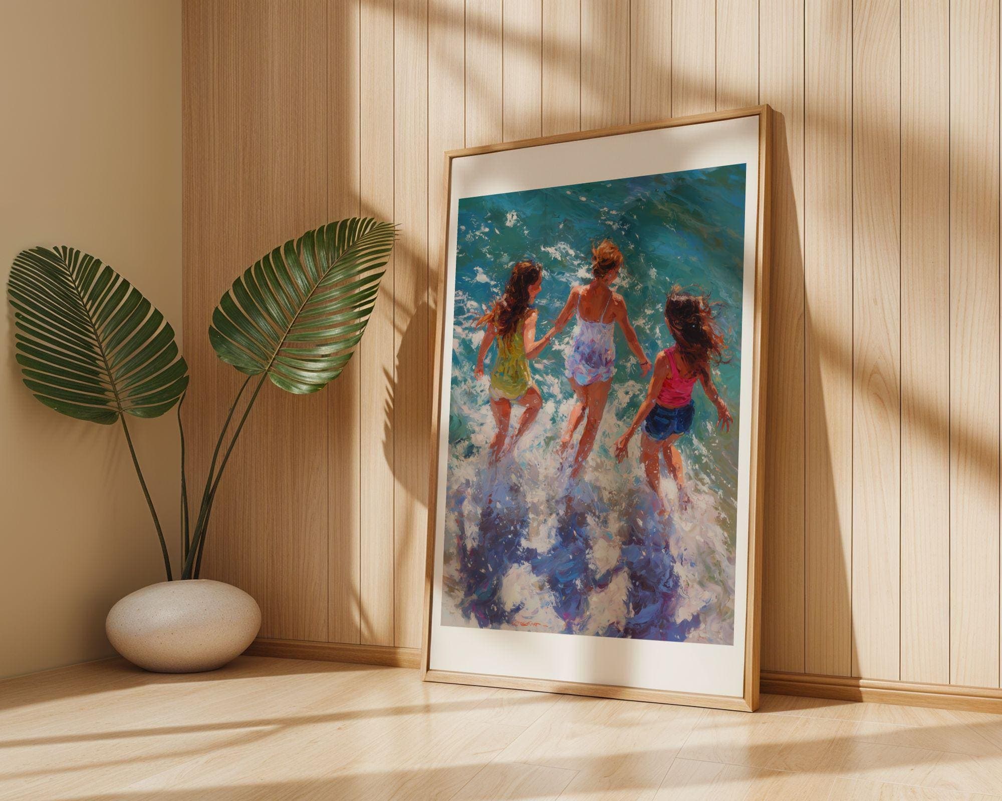 Beach Wall Art, Coastal Wall Decor, Blue Ocean Wall Art, Summer Decor, Beach Scene Wall Decor, Turquoise Sea Art Print, Seascape Painting - view 4