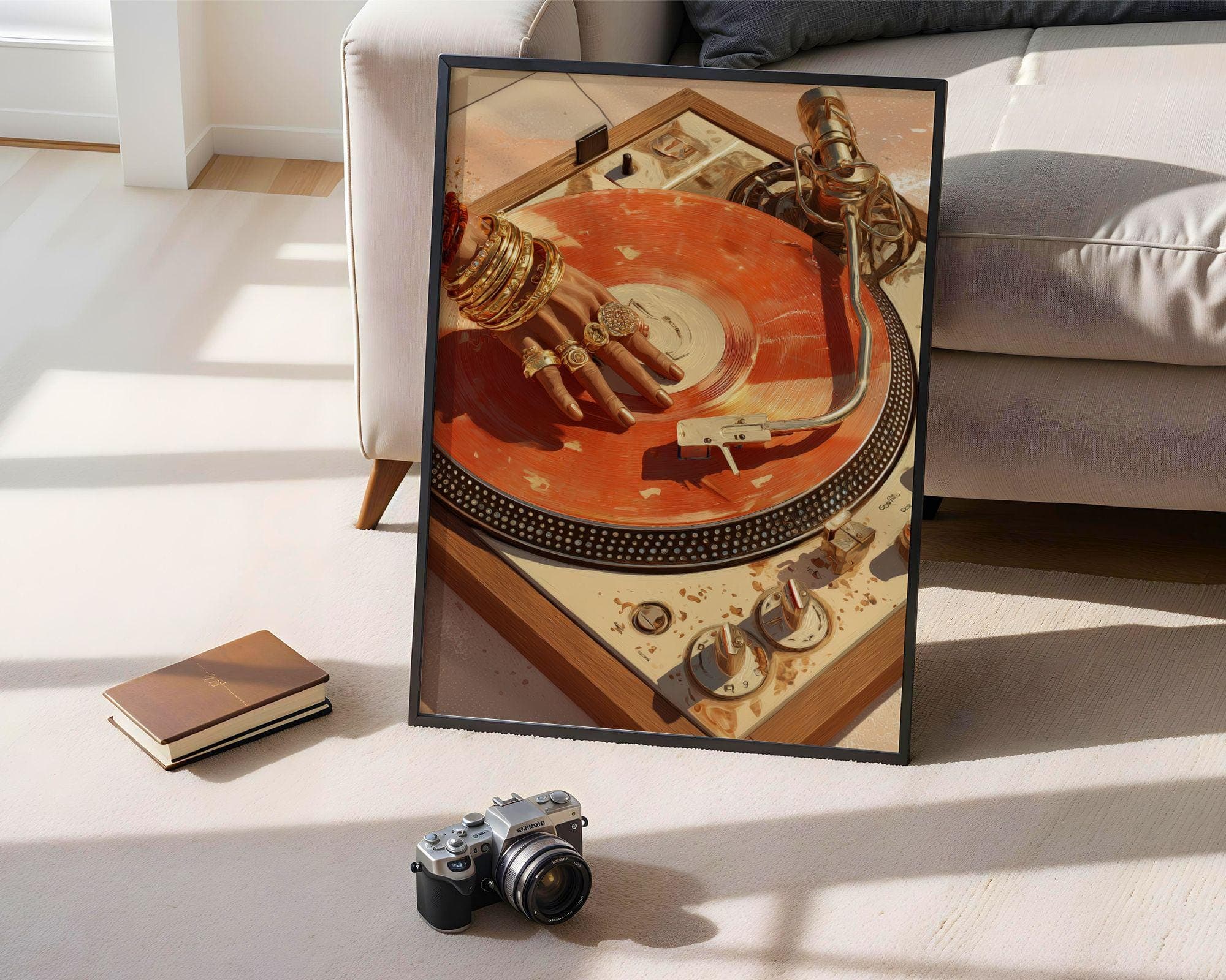 Hip Hop Wall Art, Vinyl Record Music Wall Art, Turntable Poster Printable, Hip Hop Music Decor, Music Lover Wall Art, Music Lover Gift - view 6