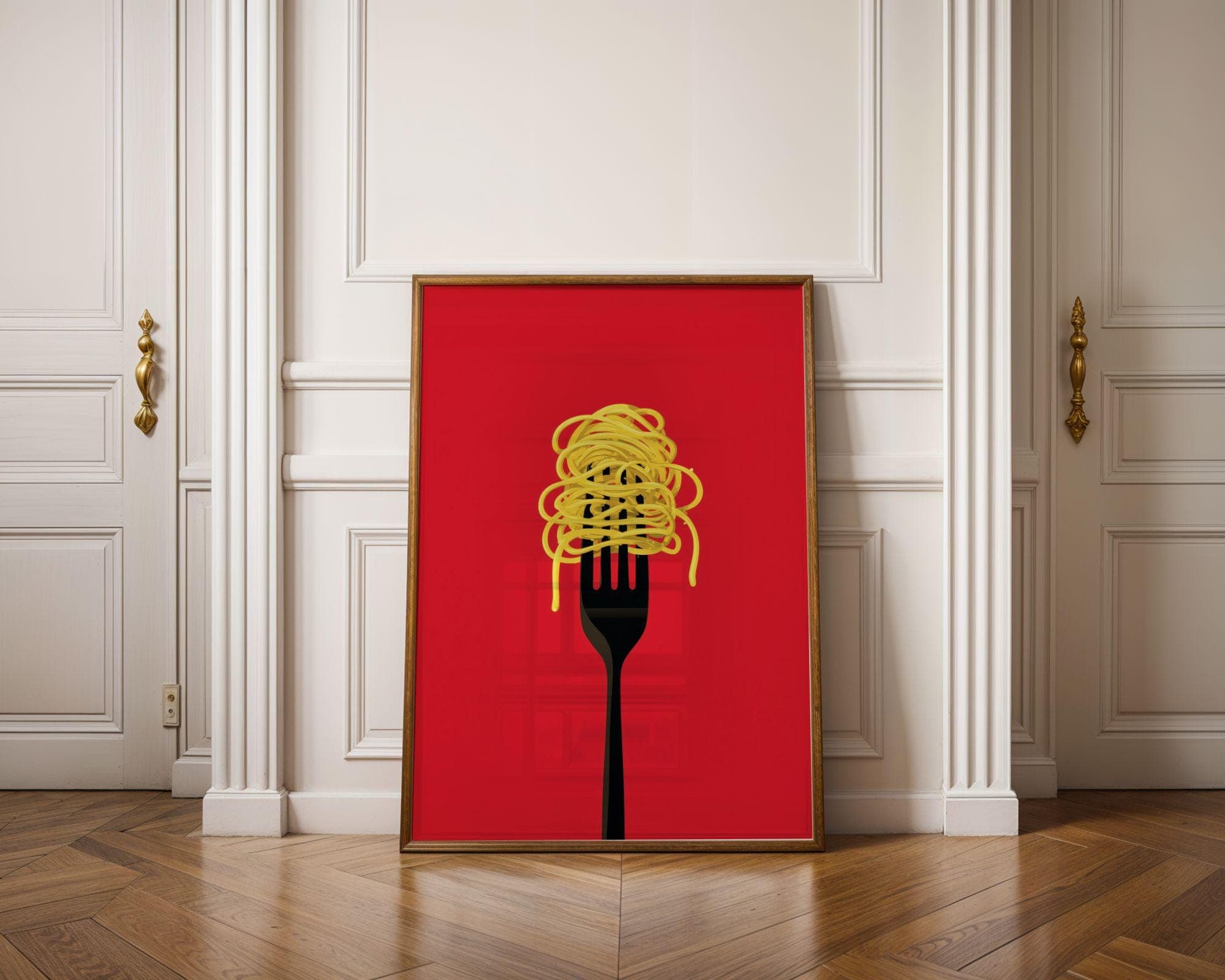 Colorful Pasta Wall Art – Modern Pop Art Kitchen Print, Minimalist Kitchen Art, Modern Food Poster, Funky Pop Art Poster, Pasta Lover Gift