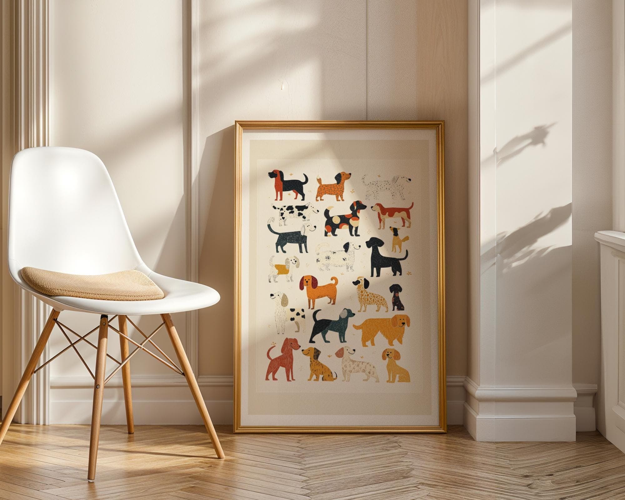 Kids Classroom Art, Drawn Pet Portrait, Digital Printable Dog Portrait Wall Art, Dog Lover Gift, Digital Wall Art, Cute Kidsroom Dog Art - view 5