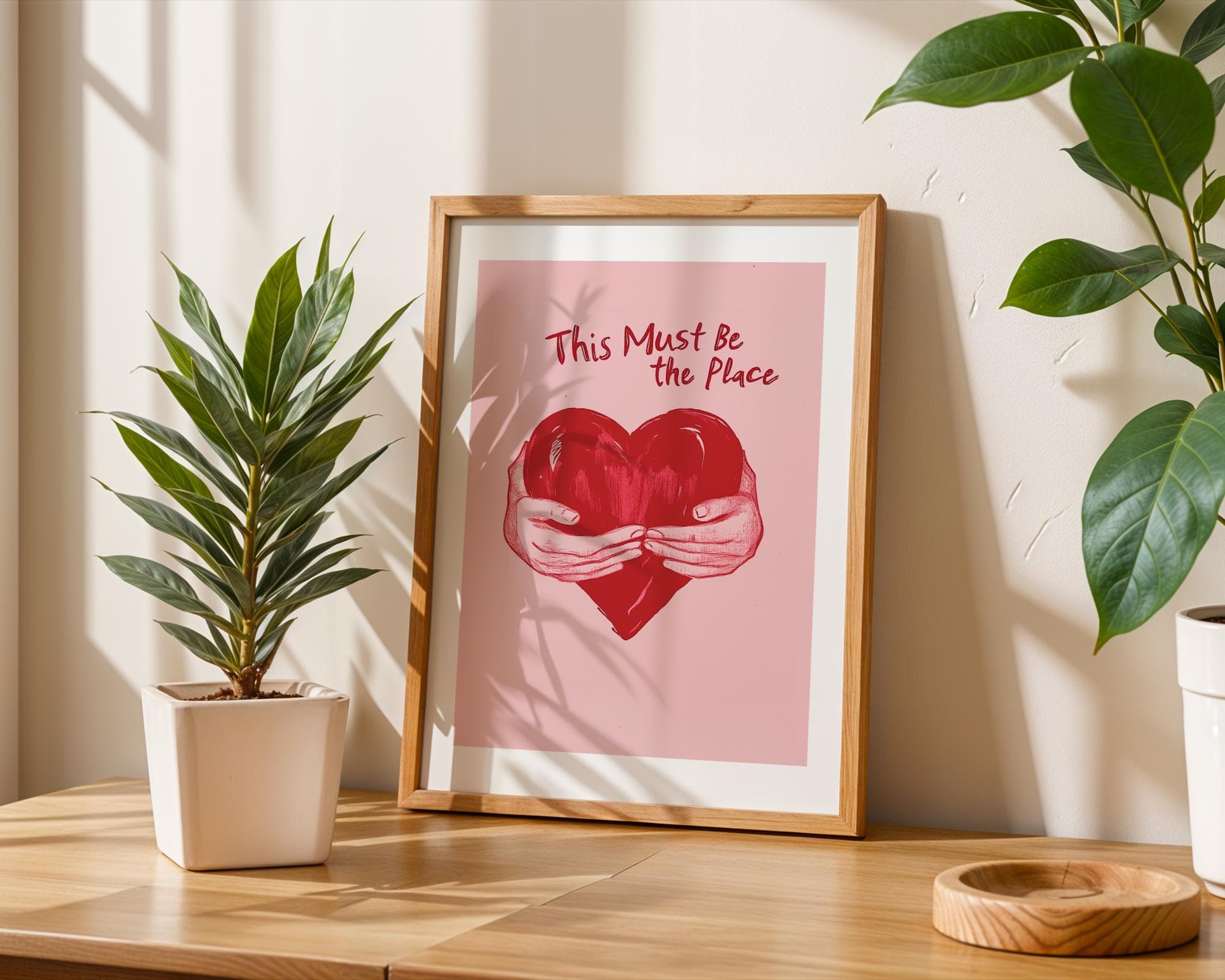 This Must Be The Place Digital Print, Cute Preppy Wall Art, Trendy Printable Poster, Valentines Day Gift Idea, Valentines Day Digital Print - view 6