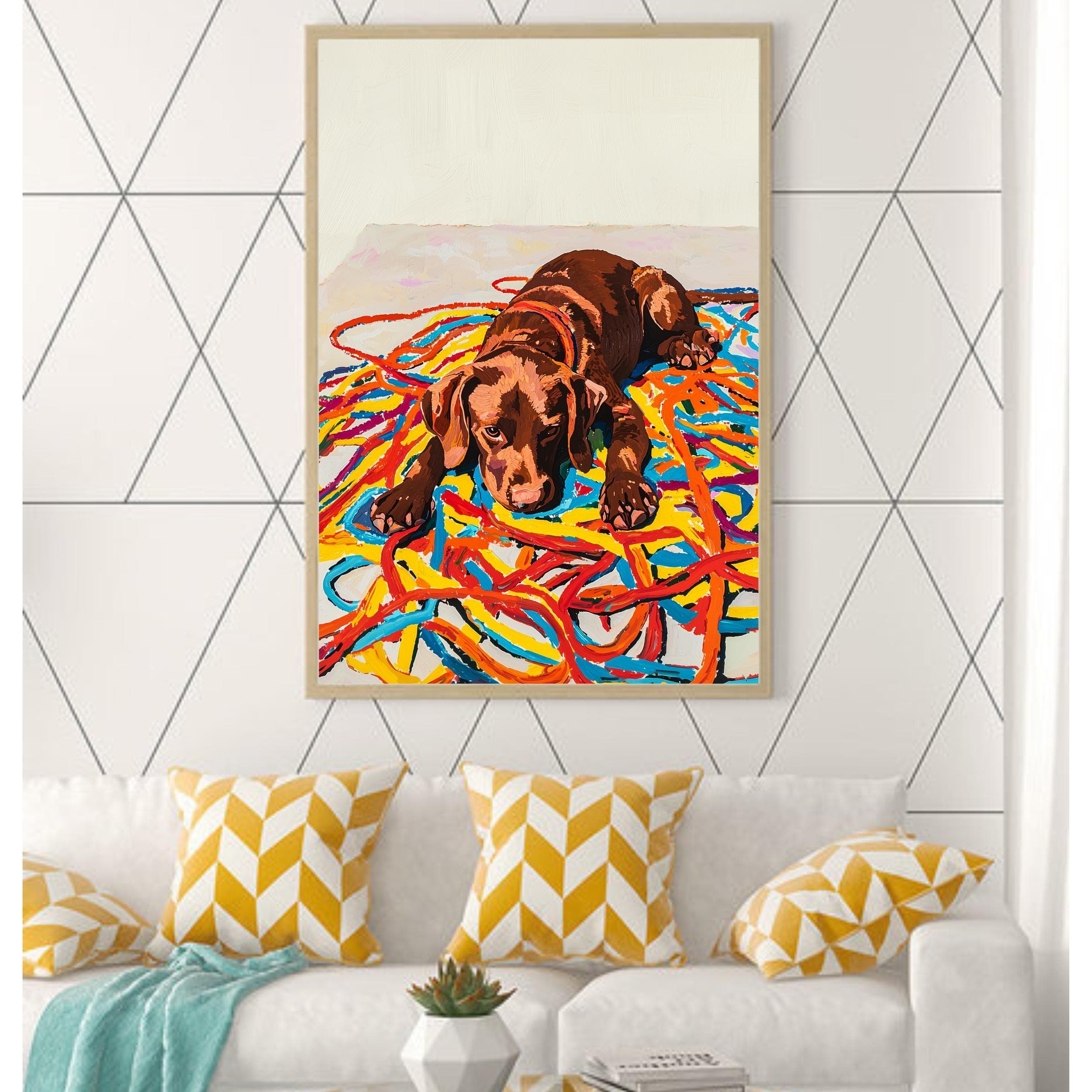Brown Labrador Print, Dog Nursery Wall Art, Colorful Labrador Poster, Labrador Wall Decor, Colorful Dog Digital Printable Art, Dog Poster - view 6