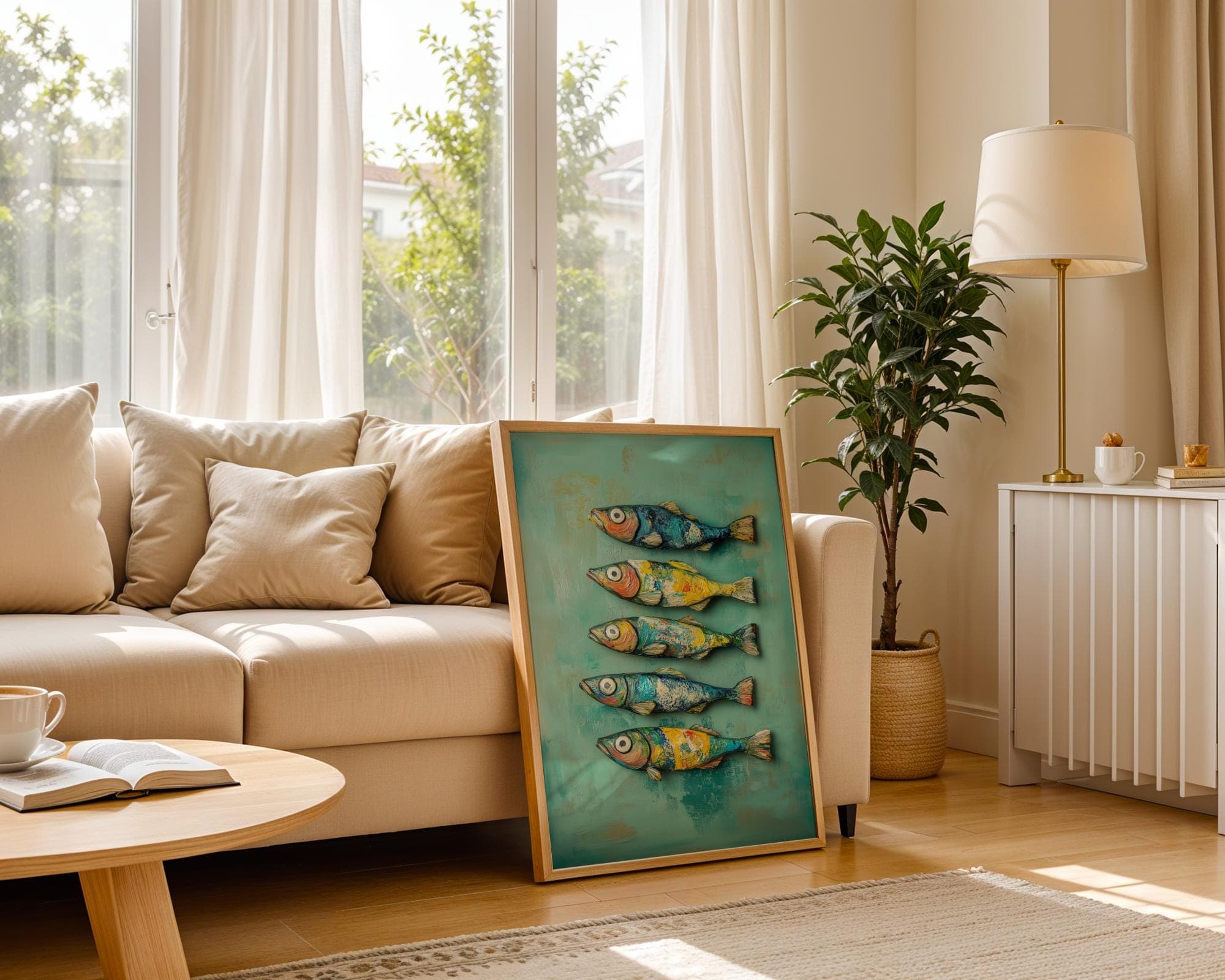 Vintage Sardines Tin Print: Colorful Seafood Kitchen Art (Digital Download) - view 5