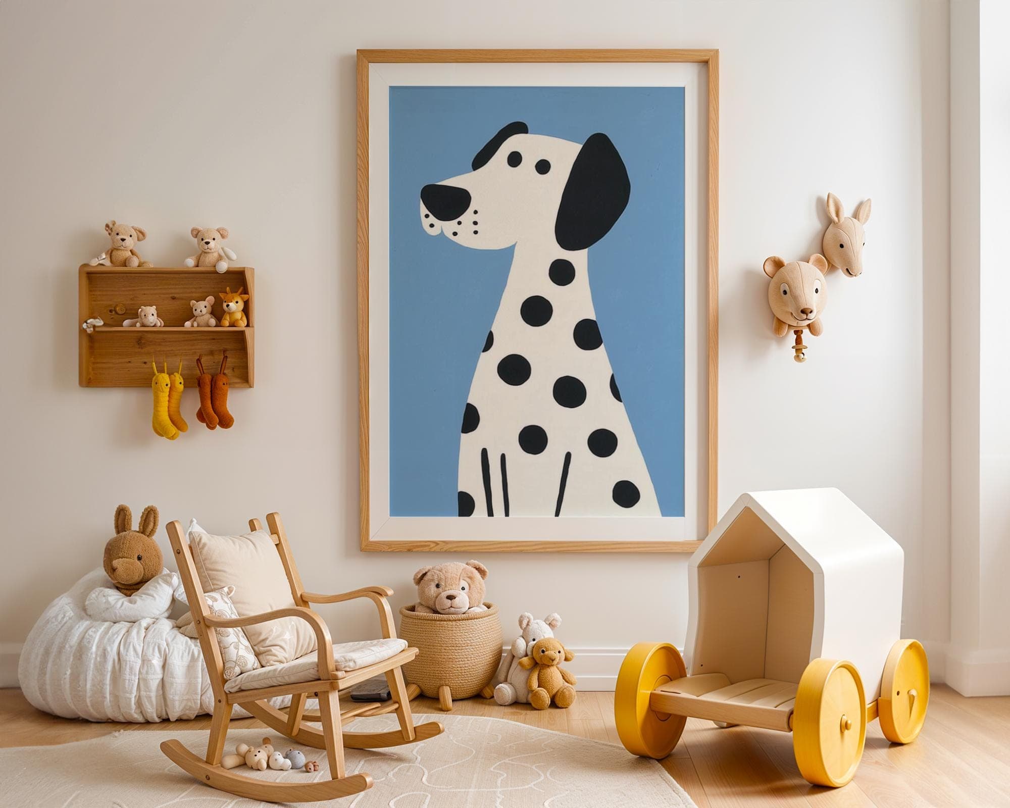 Dalmatian Dog Wall Art, Cute Animal Print for Kids Room, Nursery Decor, Gender Neutral Toddler Room Dalmatian Poster, Nurserywall Art - view 4