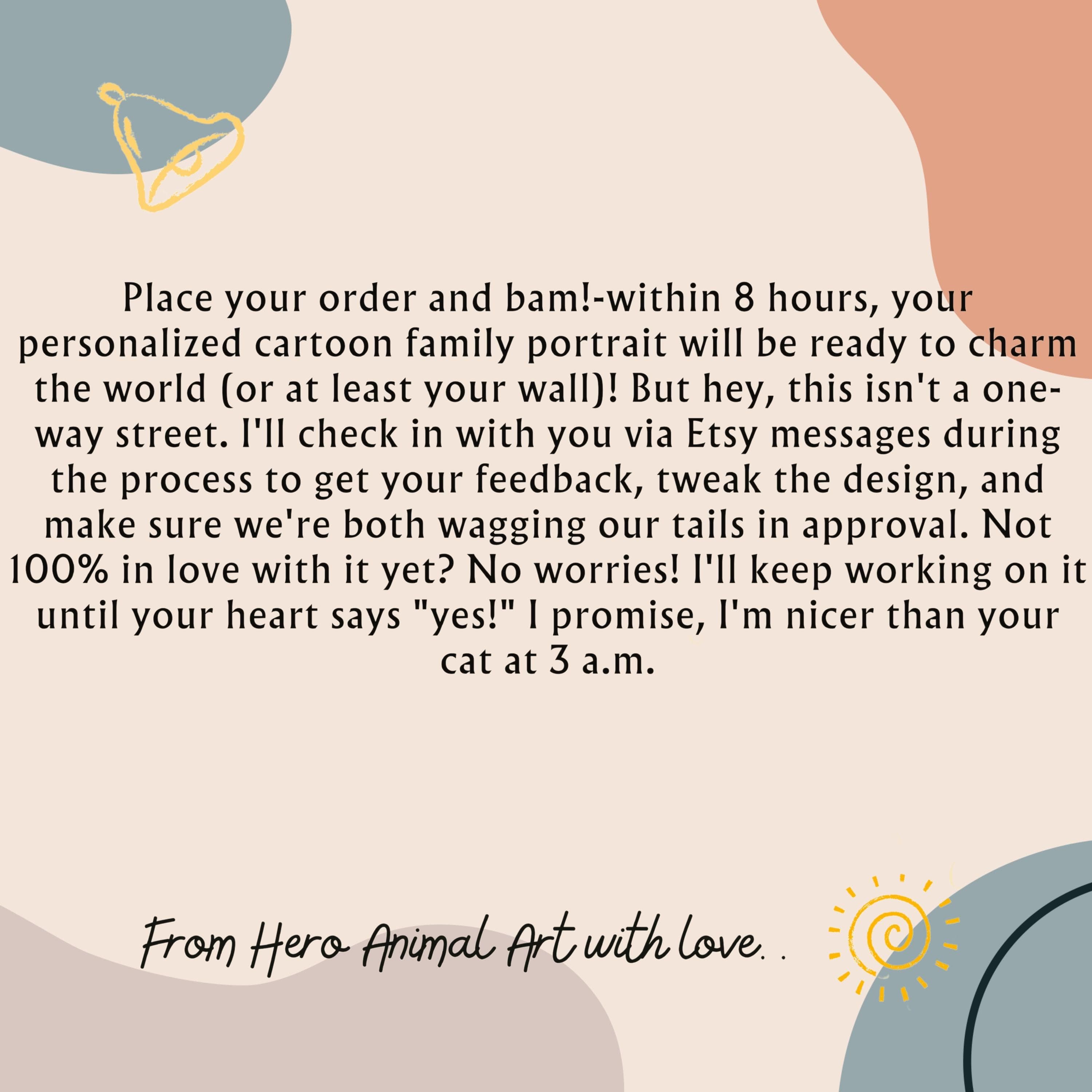 Personalized Cartoon Family Portrait, Custom Family Gift, Personalized Digital Art of Couples, Funny Cartoon Art Gift,Emotional Dog Mom Gift - view 8