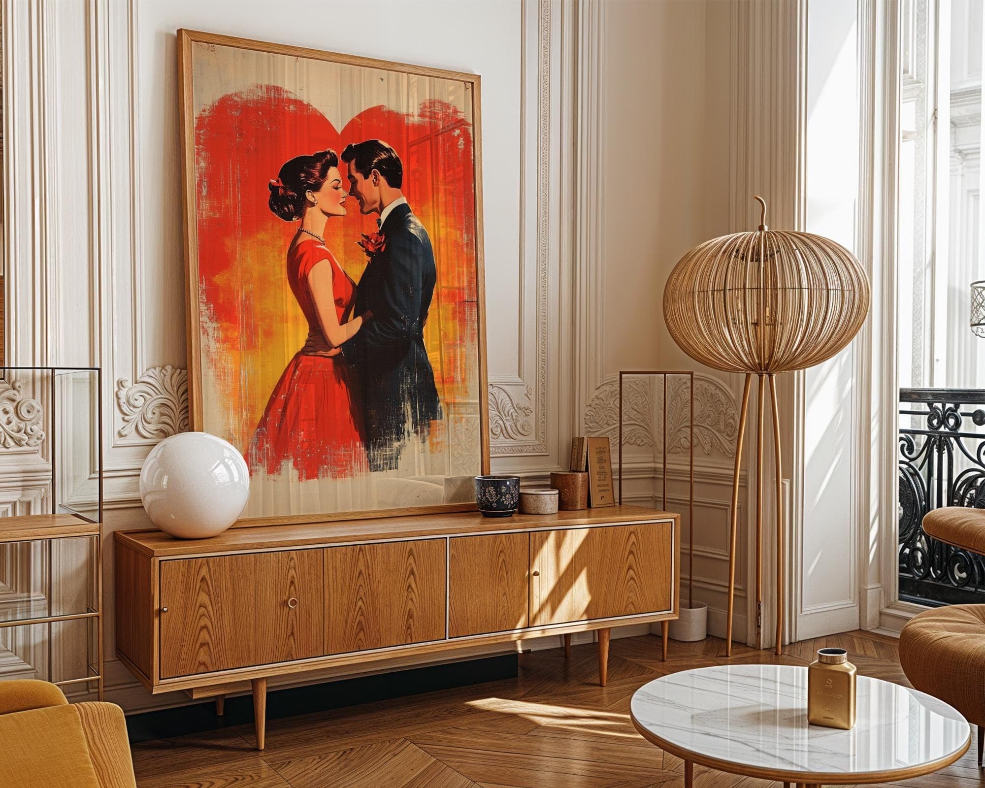 Vintage Couple Wall Art, Vintage Digital Wall Art, Printable Romantic Couple Wall Art, Love Wall Art, Couple Painting, Hugging Couple Print - view 7