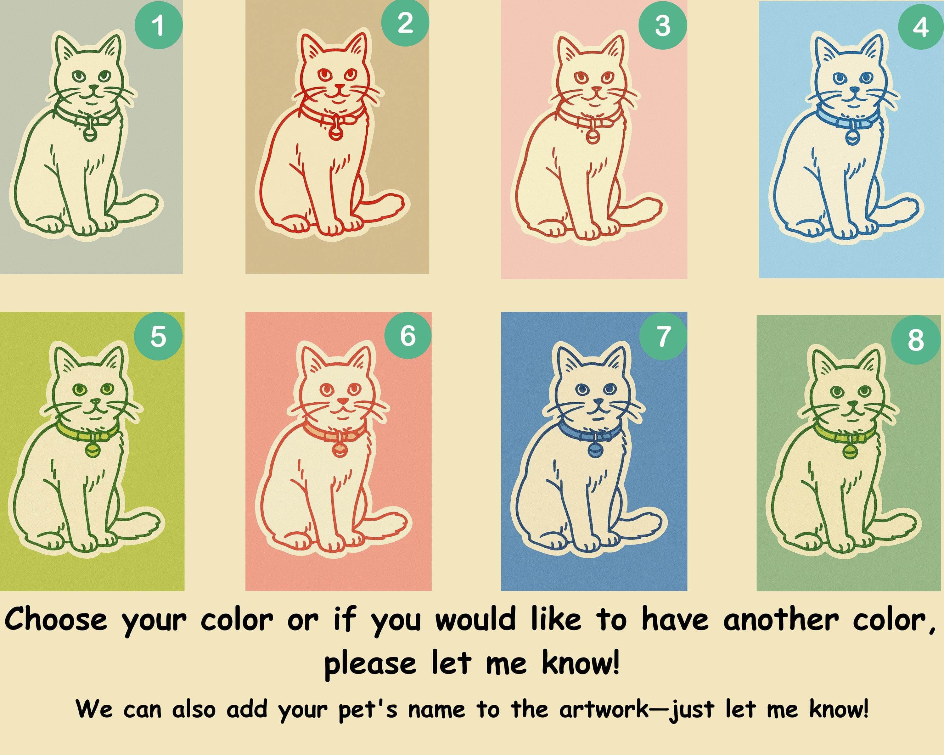 Custom Pet Portrait, Personalized Pet Poster, Personalized Pop Art Poster, Custom Wall Art Gift, Pet Line Art Print, Personalized Animal Art - view 3