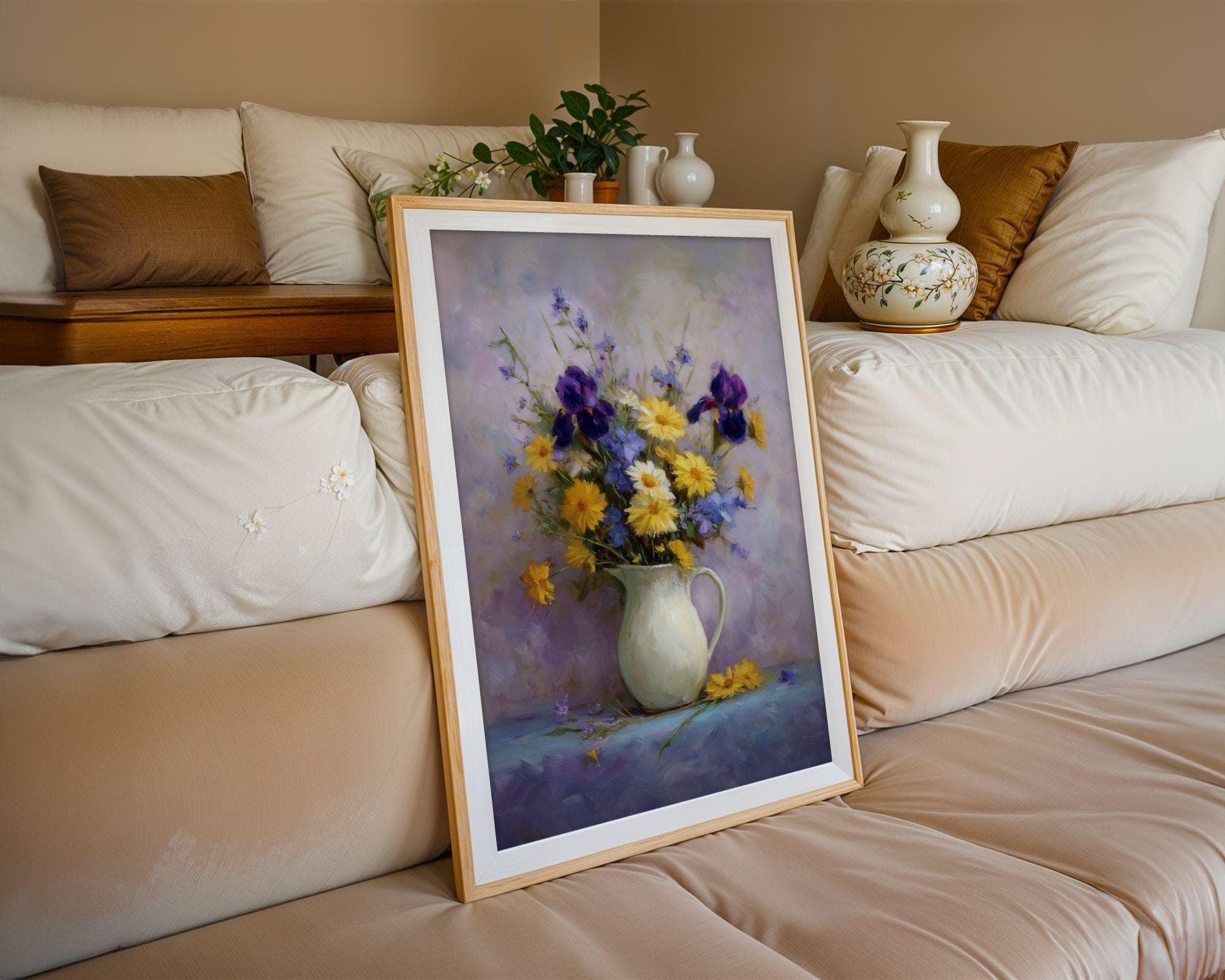 Vintage Floral Bouquet Art, Cottagecore Flower Print, Vintage Floral Still Life Print, Kitchen Wall Art, Cottagecore Botanical Decor - view 4