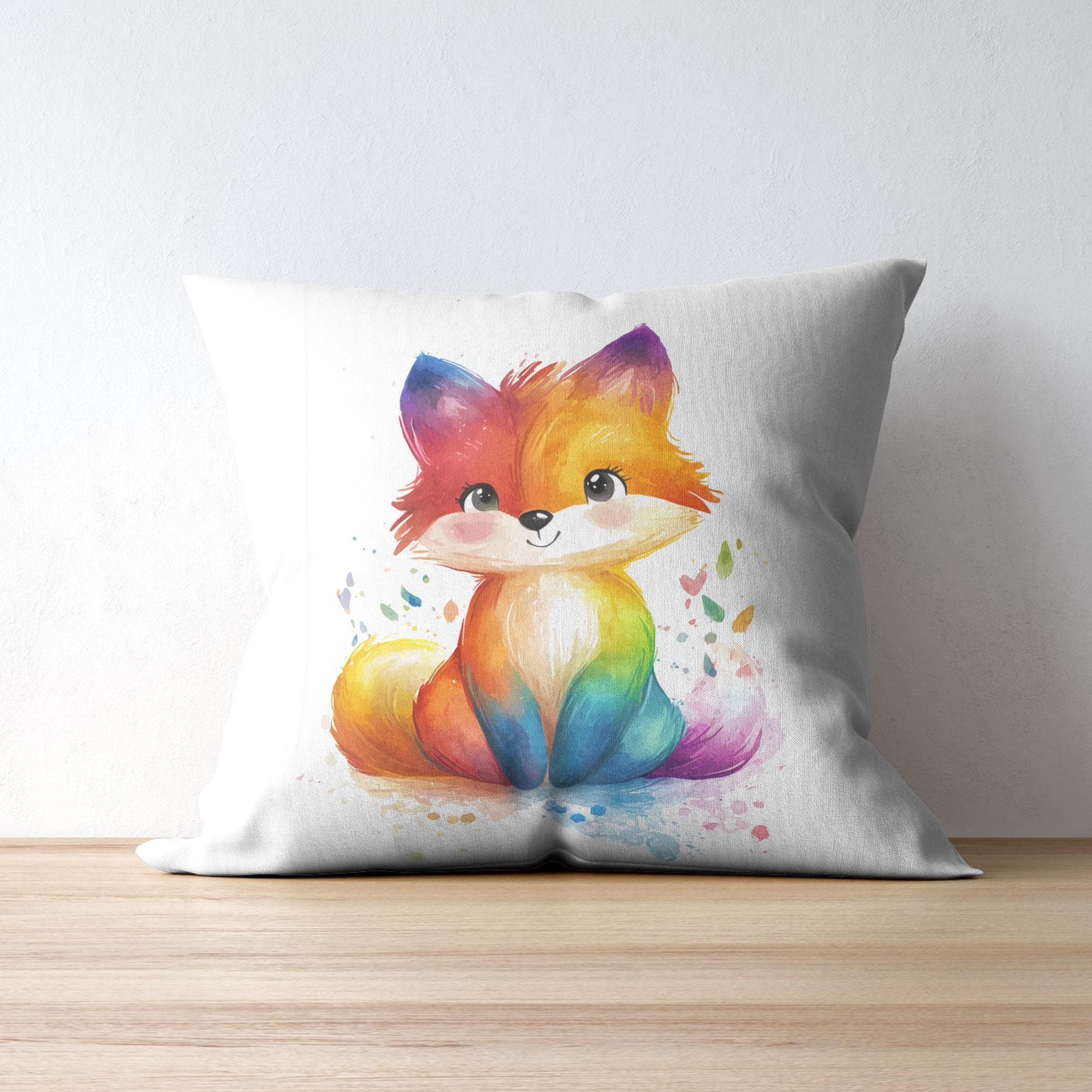 Watercolor Rainbow Animals Clipart, Colorful Animals Design, Cute Animals PNG, Safari Animals PNG, Commercial Use, Colorful Cute Animals - view 9