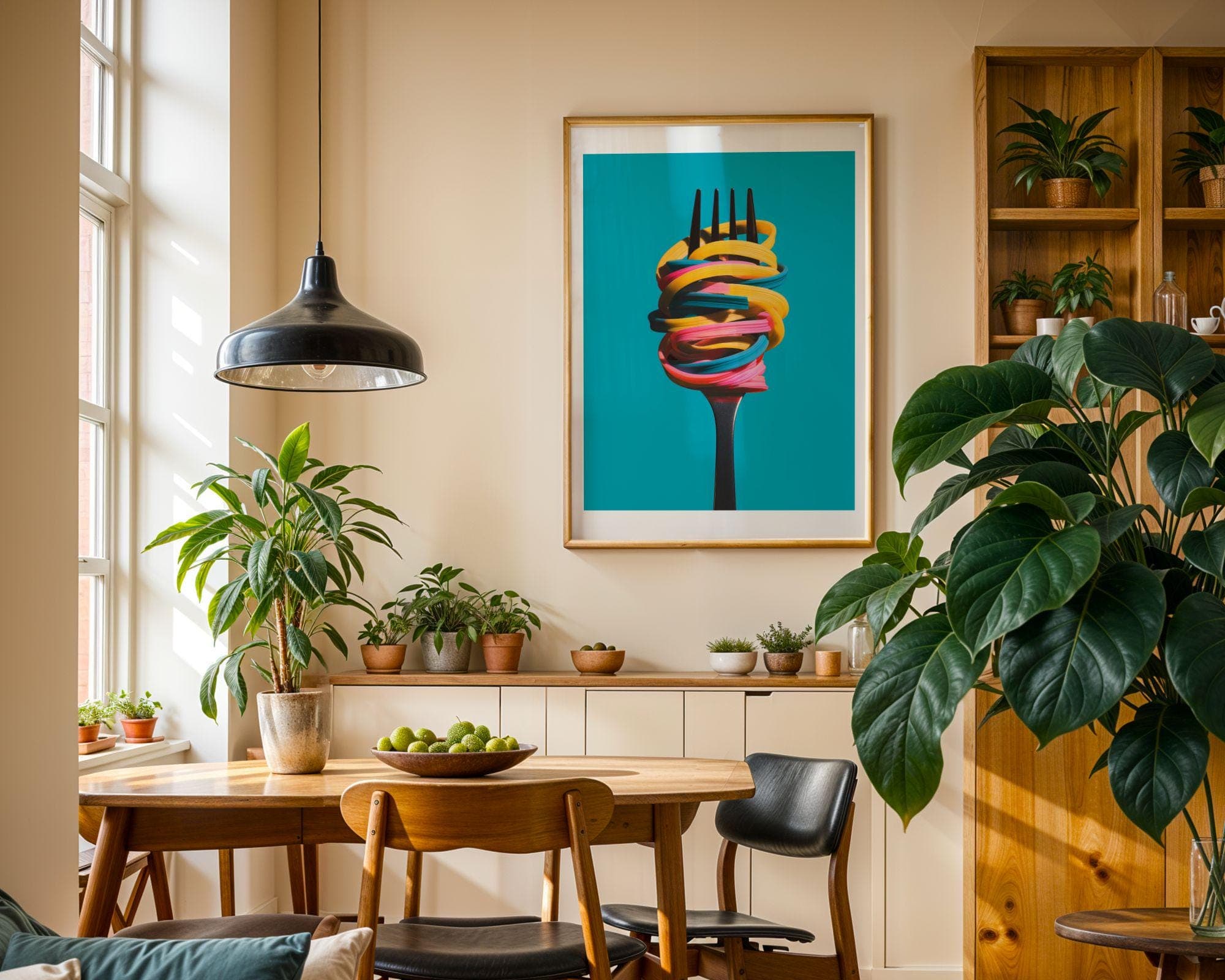 Colorful Pasta Wall Art – Modern Pop Art Kitchen Print, Minimalist Kitchen Art, Modern Food Poster, Funky Pop Art Poster, Pasta Lover Gift - view 5