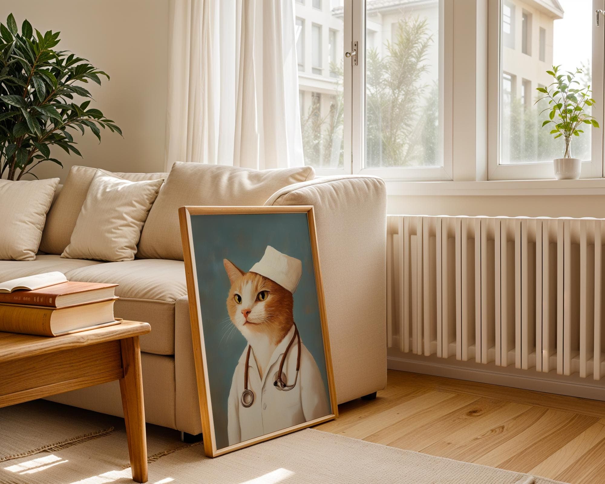 Doctor Cat Wall Art, Funny Cat Printable for Clinic Decor, Funny Vet Cat Poster, Instant Download Art, Vet Clinic Decor, Quirky Cat Decor - view 7