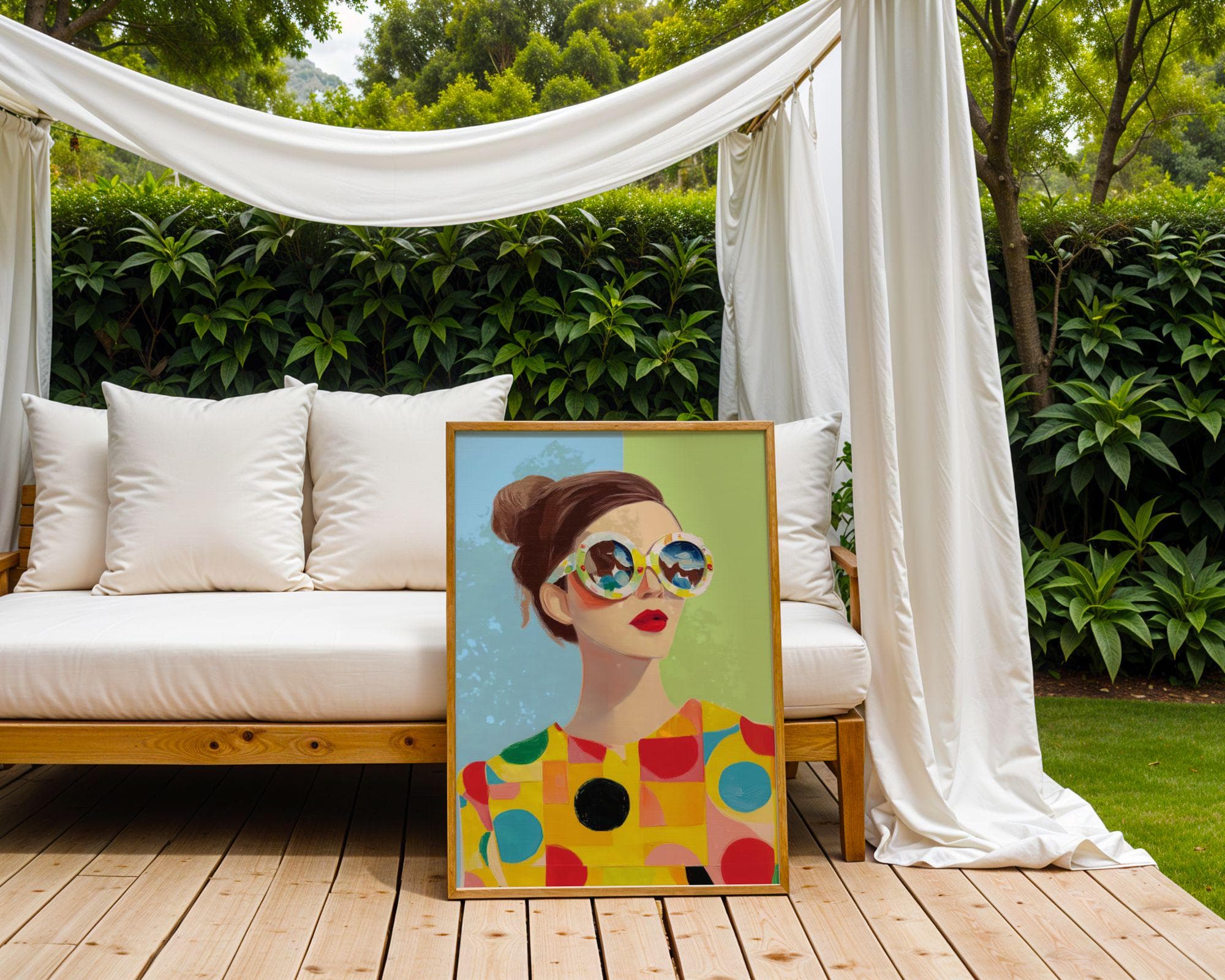 Colorful Retro Woman Wall Art Print ā Pop Art Fashion Art, Retro Pop Art, Retro Chic Girl Poster, Feminine Wall Decor, Girly Wal Print - view 7