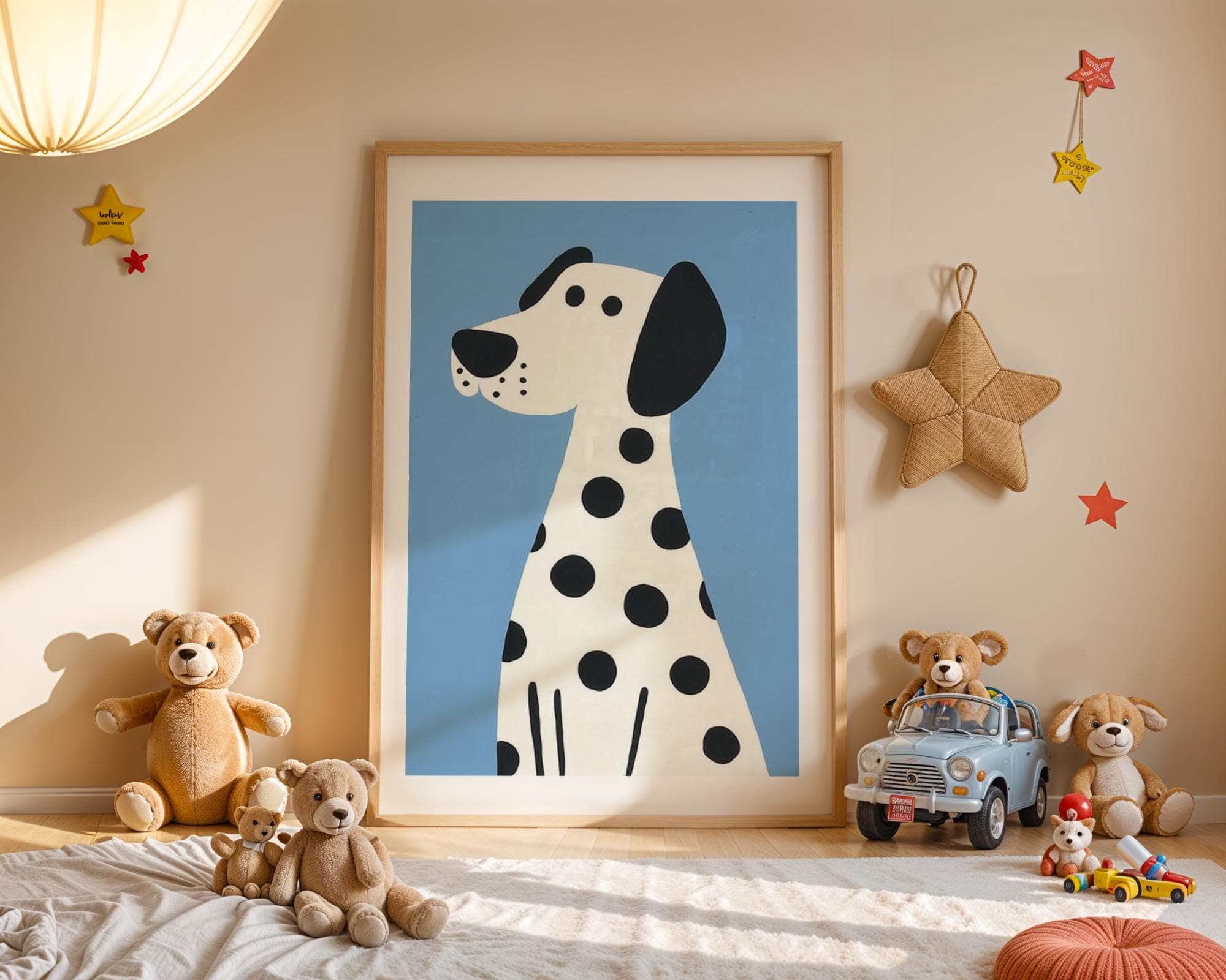 Dalmatian Dog Wall Art, Cute Animal Print for Kids Room, Nursery Decor, Gender Neutral Toddler Room Dalmatian Poster, Nurserywall Art - view 2