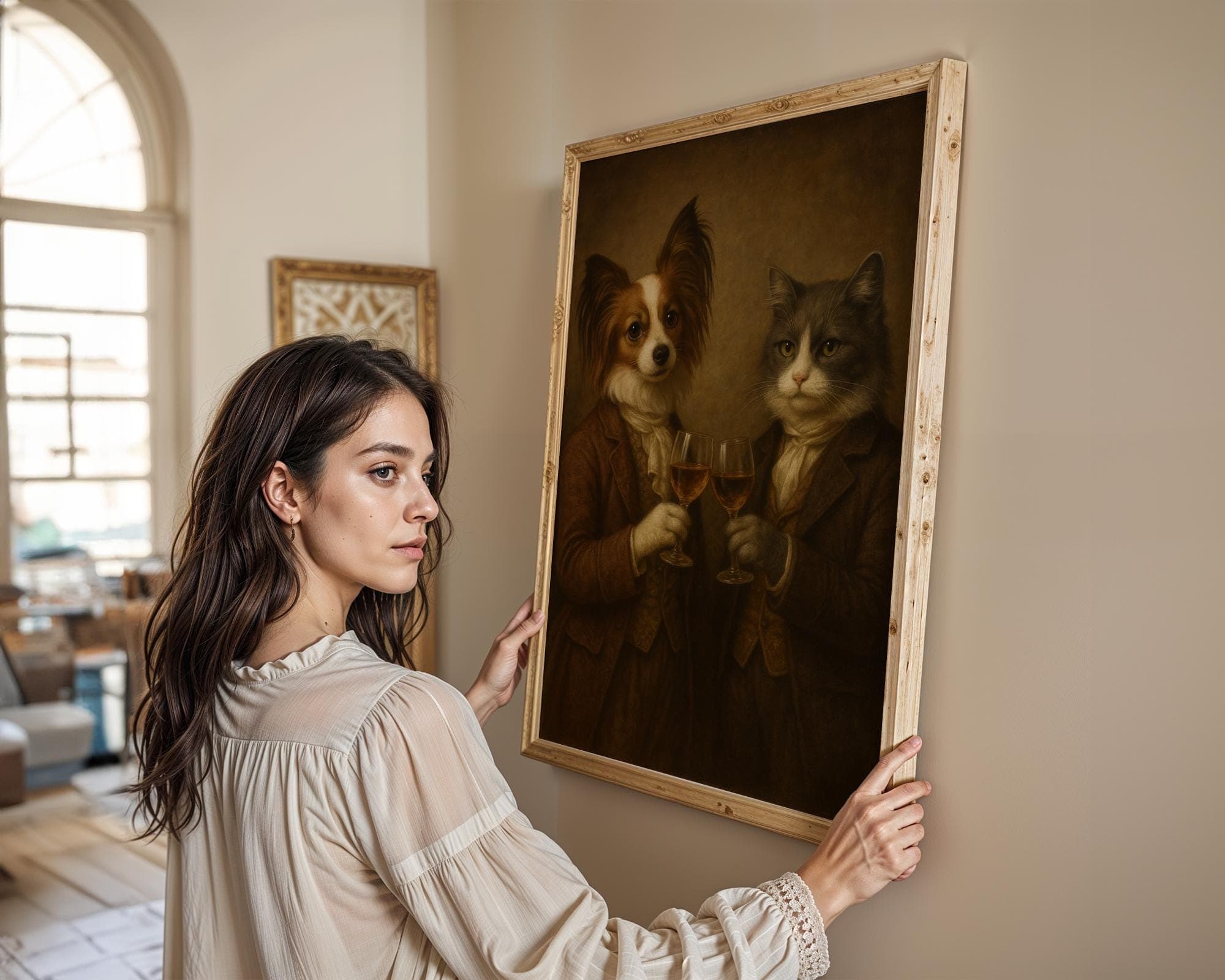 Custom Pet Portrait in Royal Style, Vintage Animal Portrait Custom Print, Custom Royal Pet Illustration, Digital Pet Painting, Custom Dog - view 10