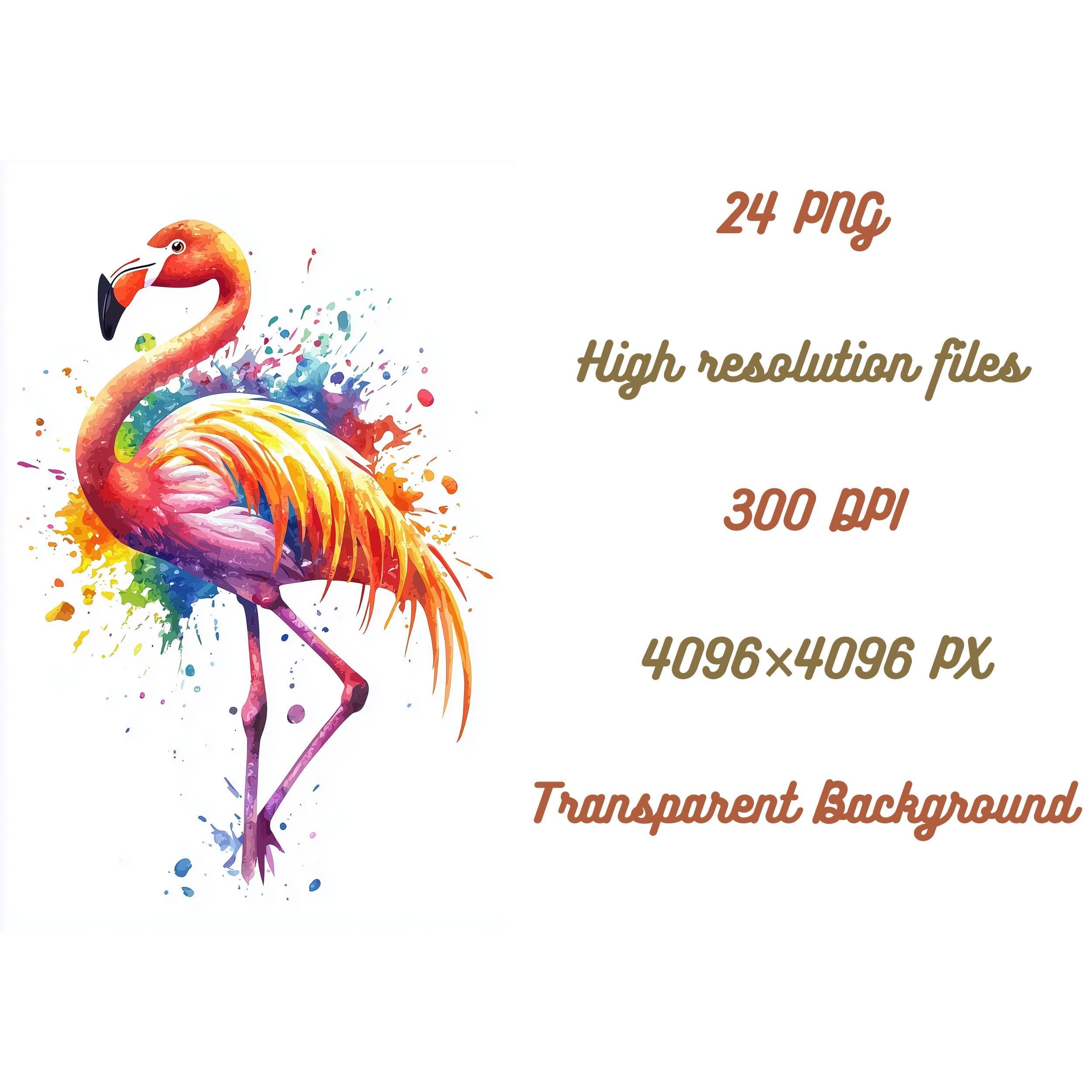 Watercolor Rainbow Animals Clipart, Colorful Animals Design, Cute Animals PNG, Safari Animals PNG, Commercial Use, Colorful Cute Animals - view 6