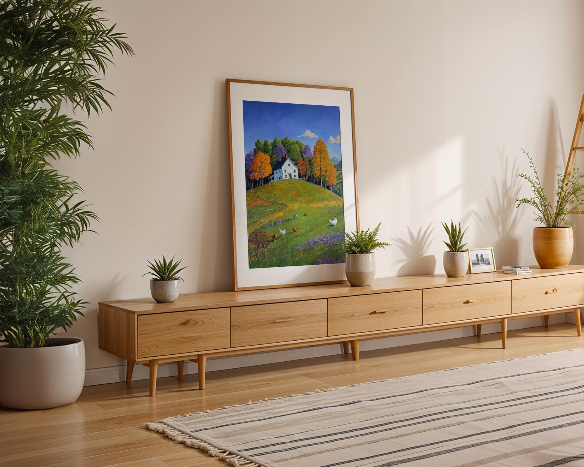 Farmhouse Wall Art, Rustic Wall Art, Pastoral Landscape Art, Country Cottage Wall Art, Farm Life Poster, Country House Wall Art Print - view 5