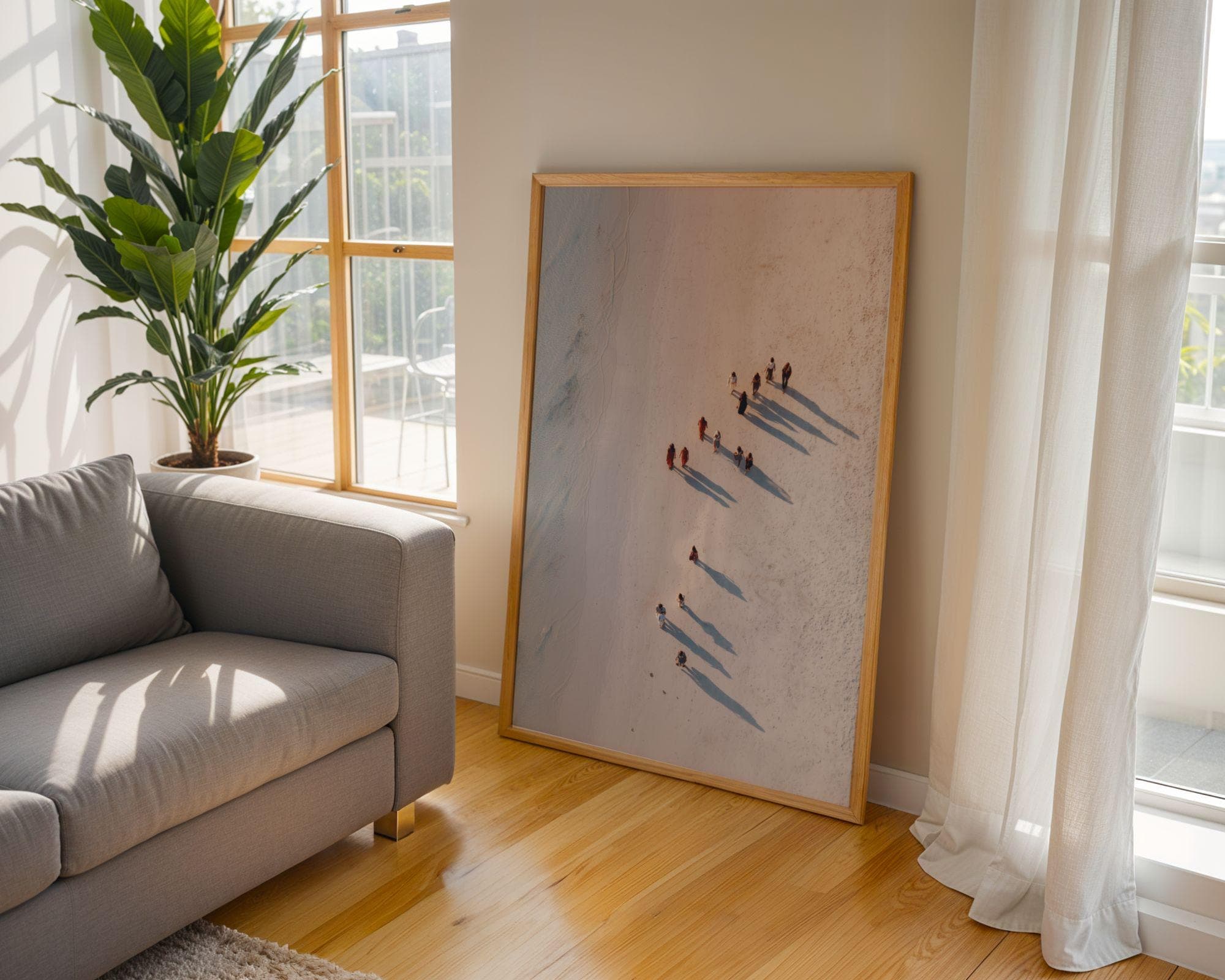 Coastal Wall Art, White Sand Ocean Print, White Sand Ocean Print, Contemporary Beach Print, Contemporary Beach Print, Digital Download - view 3