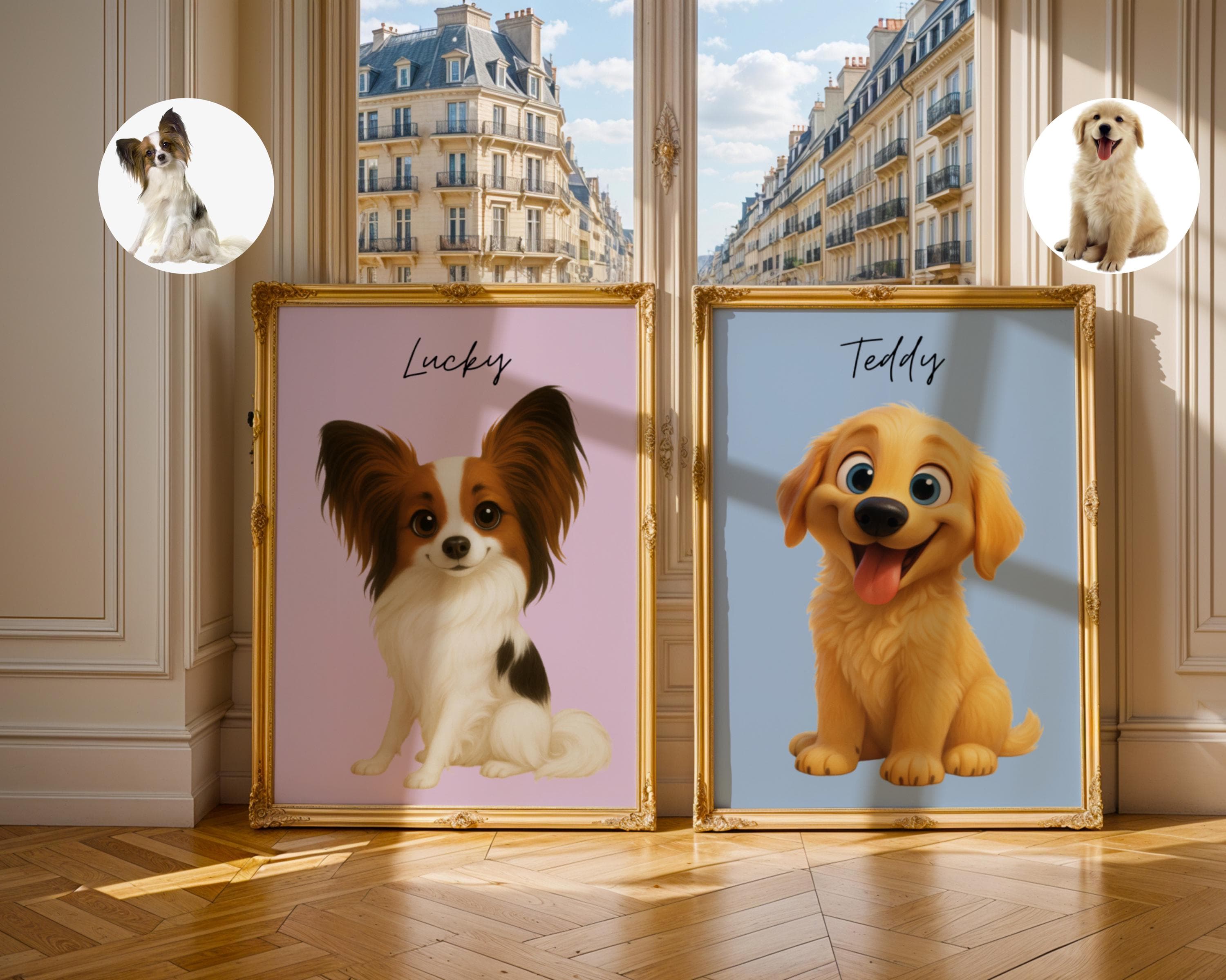 Cartoon Pet Portrait, Custom Dog or Cat Art (Digital Download) - view 8