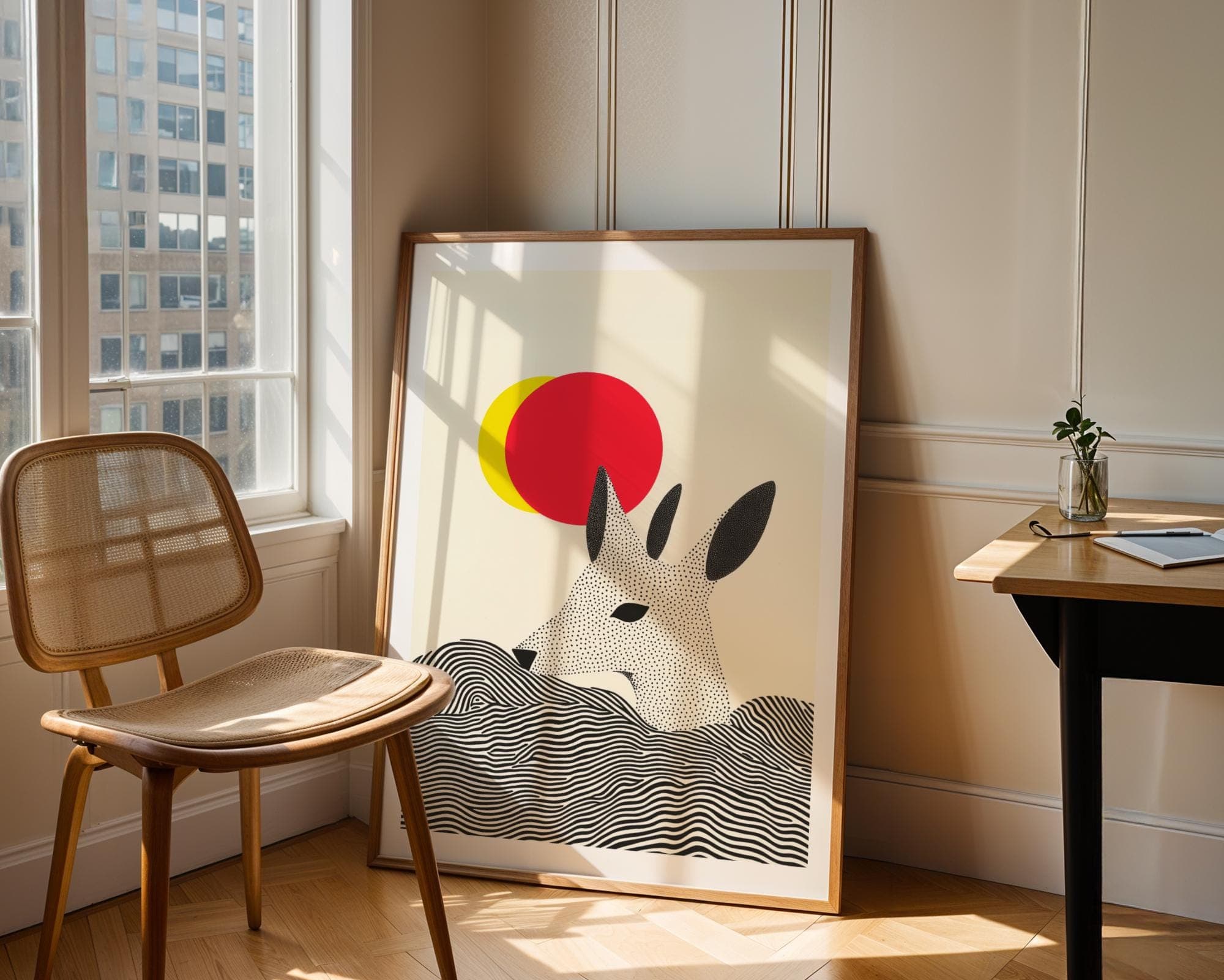 Abstract Animal Art, Kangaroo Wall Art, Printable Animal Art, Abstract Wall Art, Kangaroo Poster, Kangaroo Lover Gift, Animal Wall Art - view 4