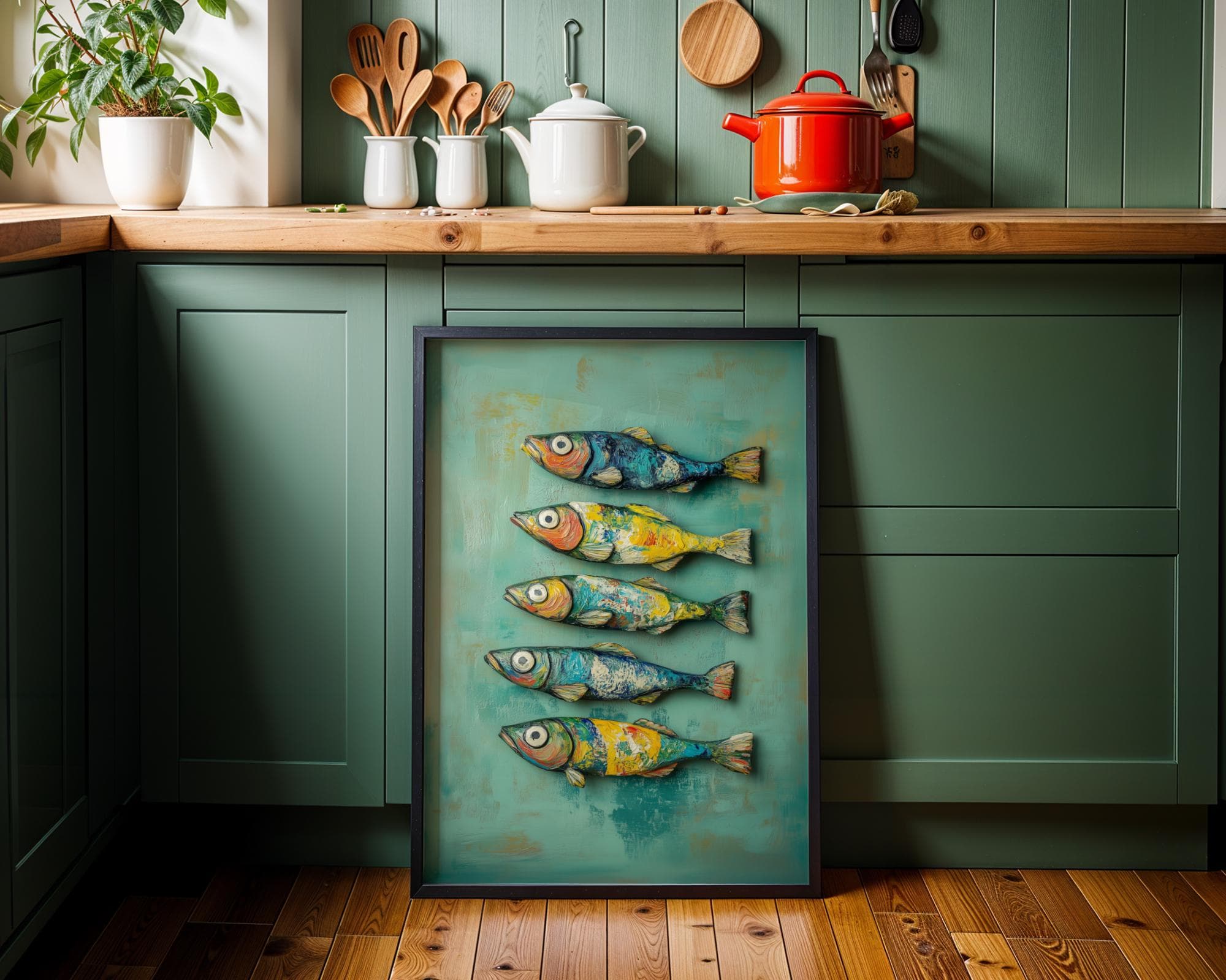 Vintage Sardines Tin Print: Colorful Seafood Kitchen Art (Digital Download) - view 7