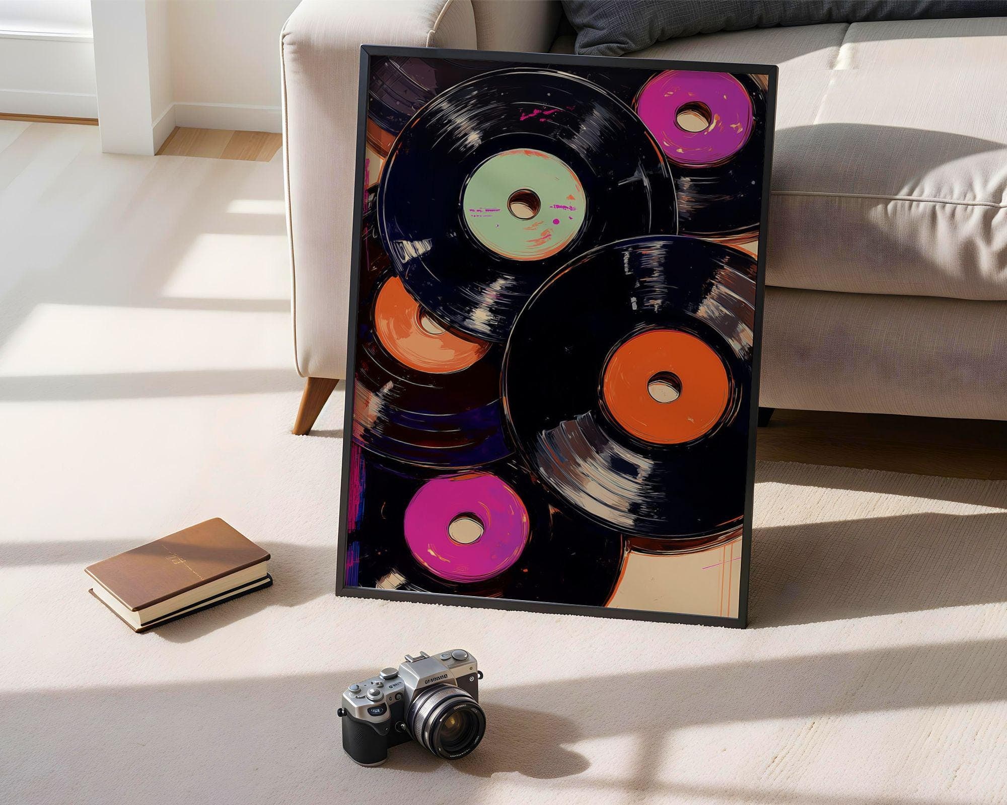 Music Lover Wall Art – Retro Vinyl Decor Print, Music Room Decor – Retro Vinyl Wall Poster, Vintage Music Poster, Music Lover Gift Print - view 7